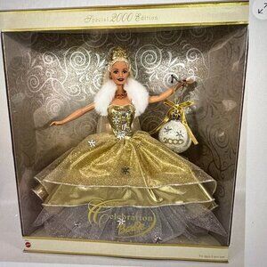 2000 Barbie Doll Holiday Celebration Special Edition Millennium Gold Unopened